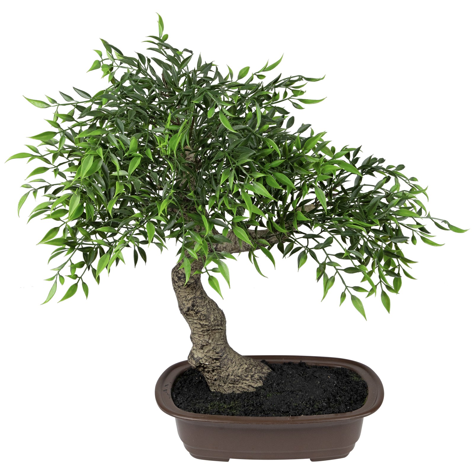 Northlight 18” Green Mini Bonsai Artificial Tree in a Brown Pot