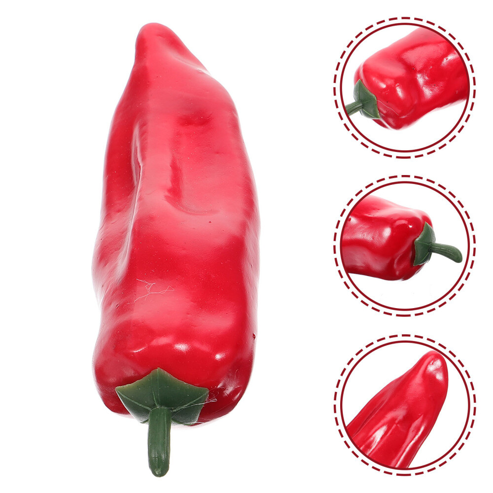 3PCS Red Lifelike Artificial Peppers Simulation Chili