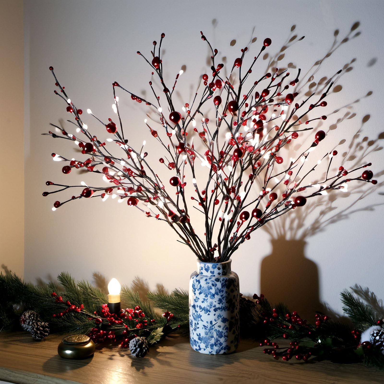 3PCS Lighted Branches Lights with Timer Battery Operated, 30 INCH Artificial …