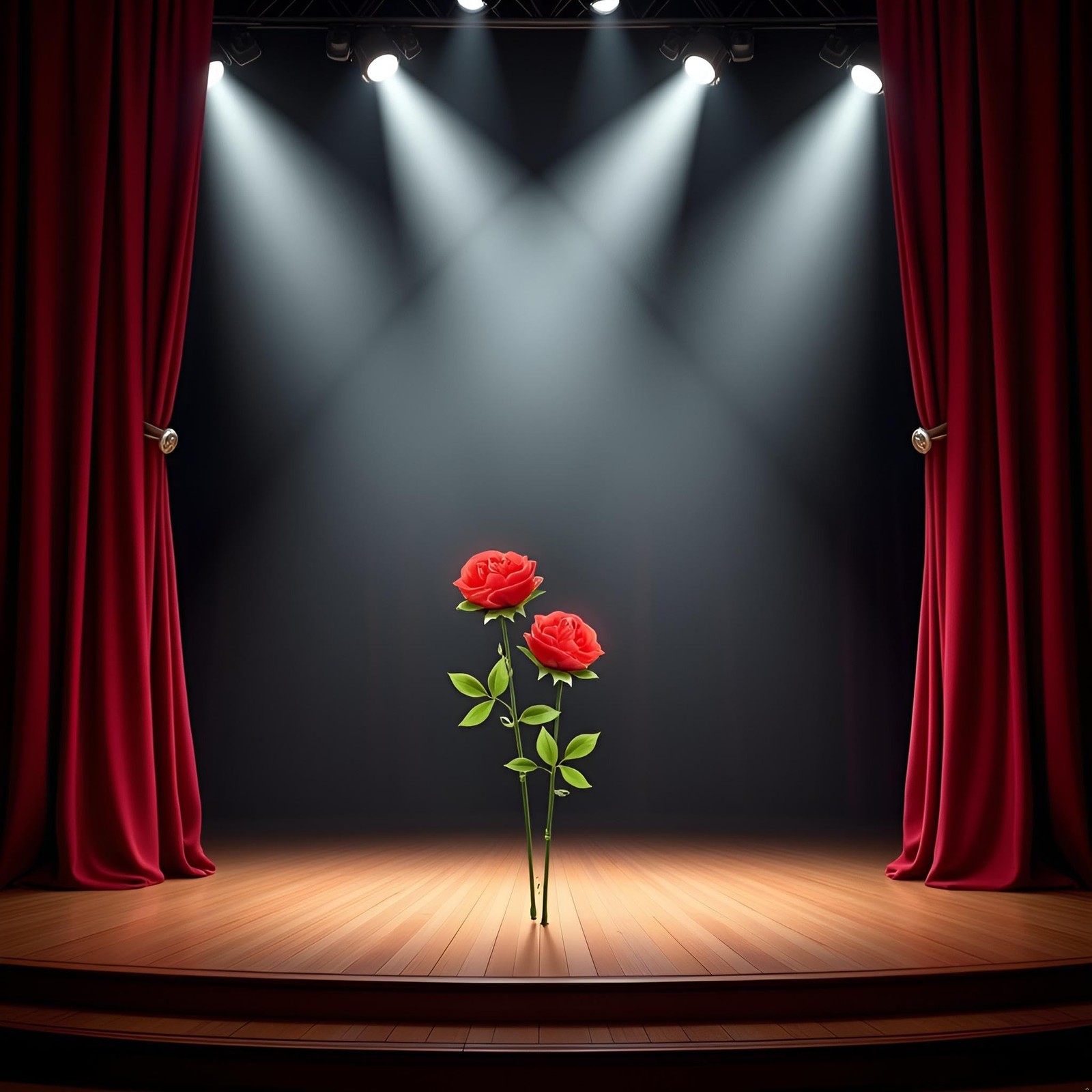 5Pcs Red Rose – Instant Blooming Flower Trick for Close-Up , Collapsible Stag…