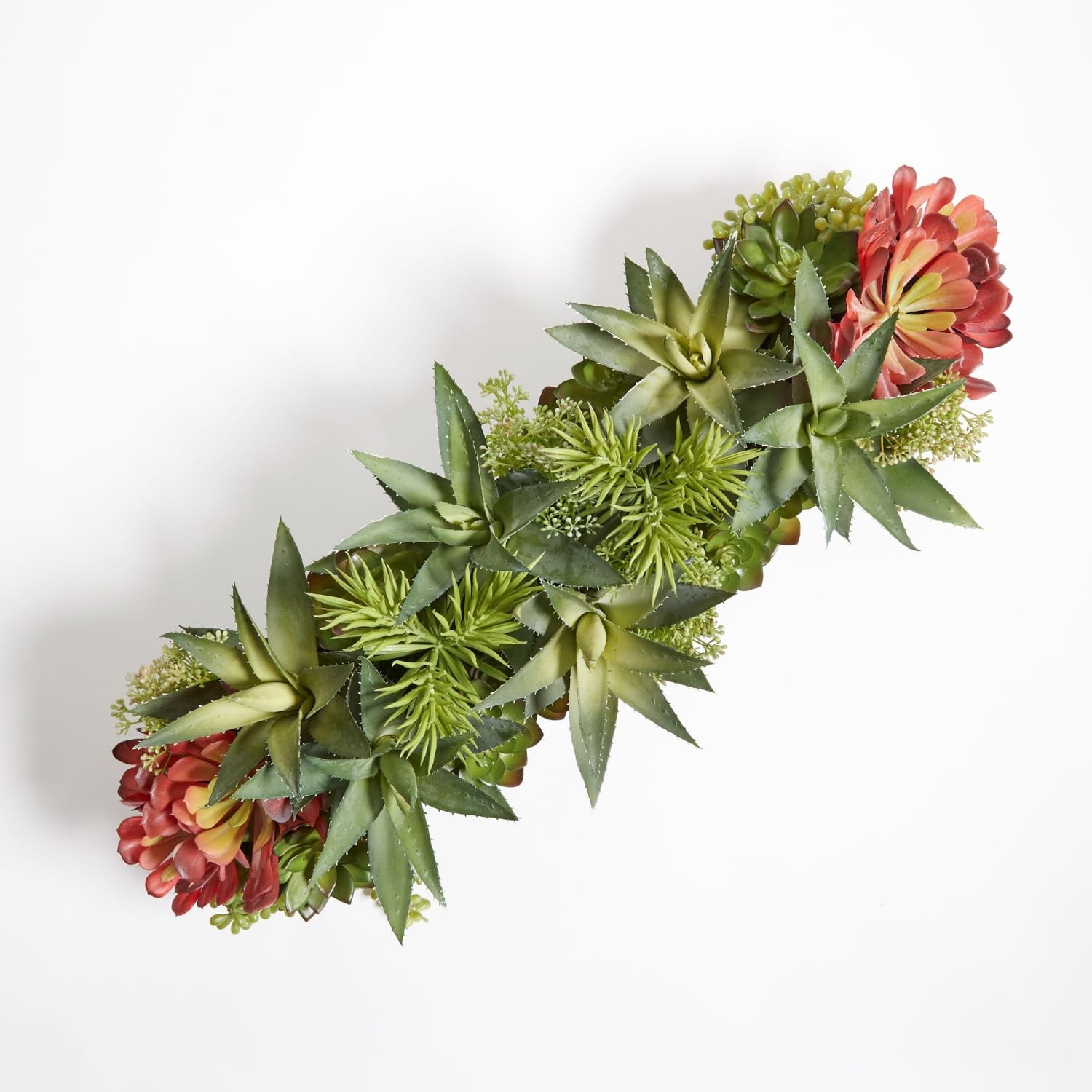 Oblong Faux Succulent Arrangement, Premium Artificial Indoor Plant Enhances I…