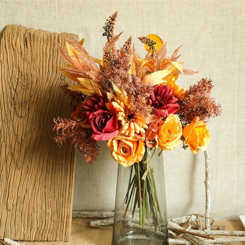 Artificial Plants Simulation Flowers for Fall Autumn Thanksgiving Day Home Decor