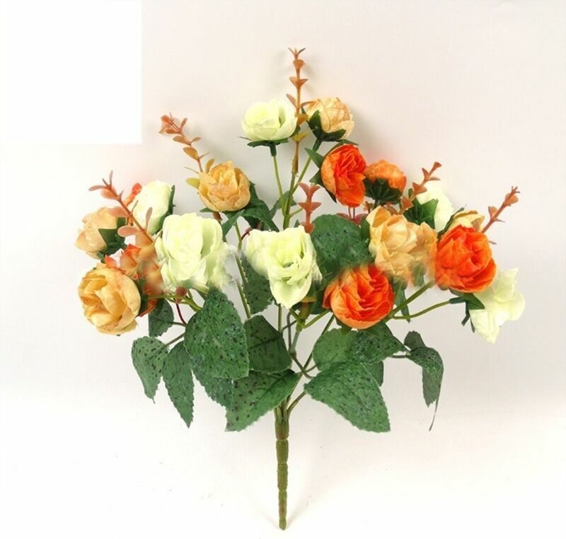 21pc/Bunch Artificial Rose Flowers Bouquet Wedding Party Home Decor Little Rose