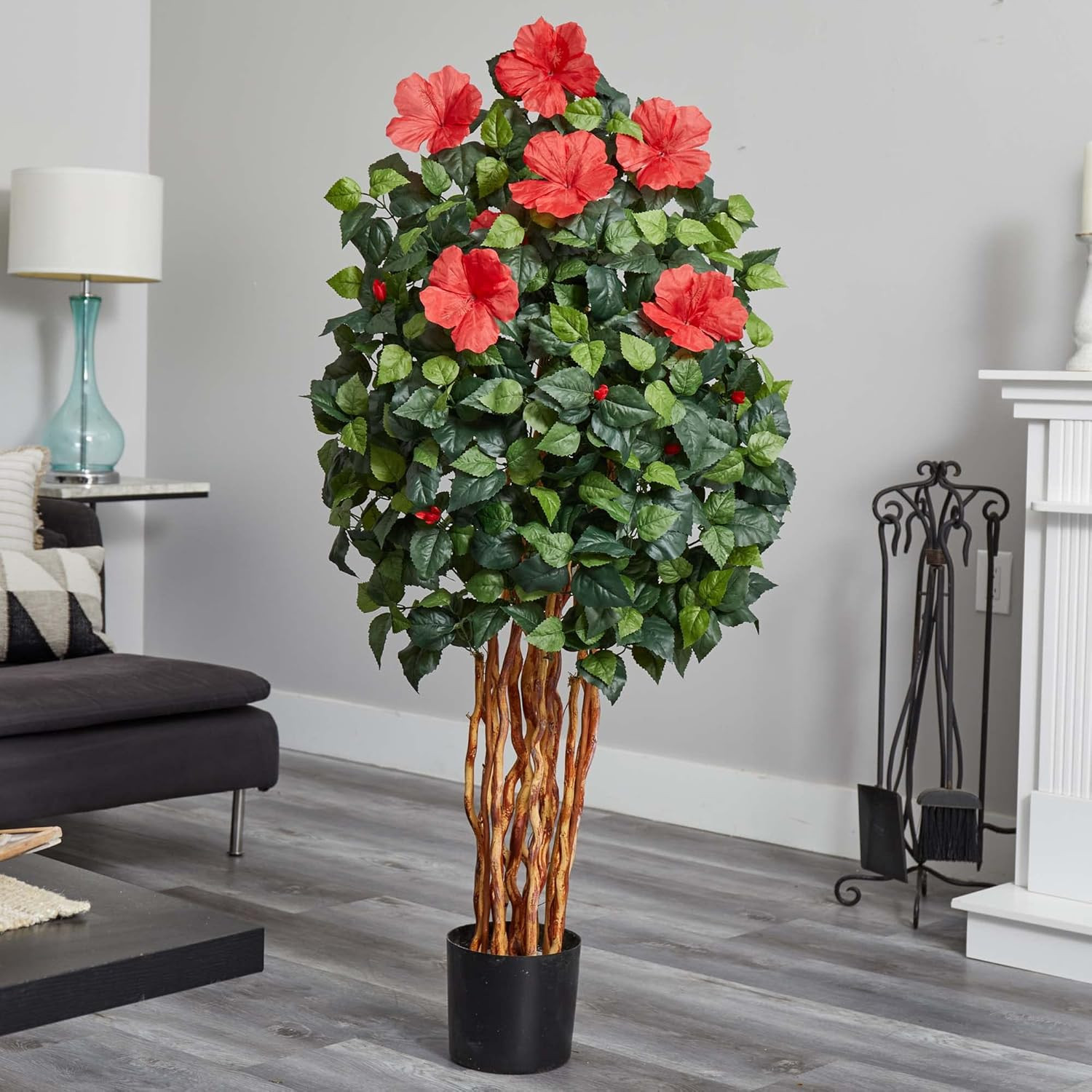 Stunning 5Ft Hibiscus Artificial Tree for Home Decor and Office Spaces