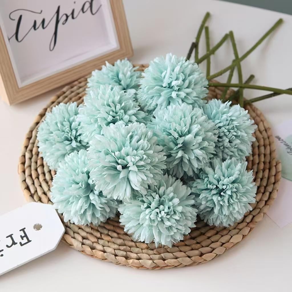 Artificial Flowers Chrysanthemum Ball Flowers Bouquet 10pcs Present for Impor…