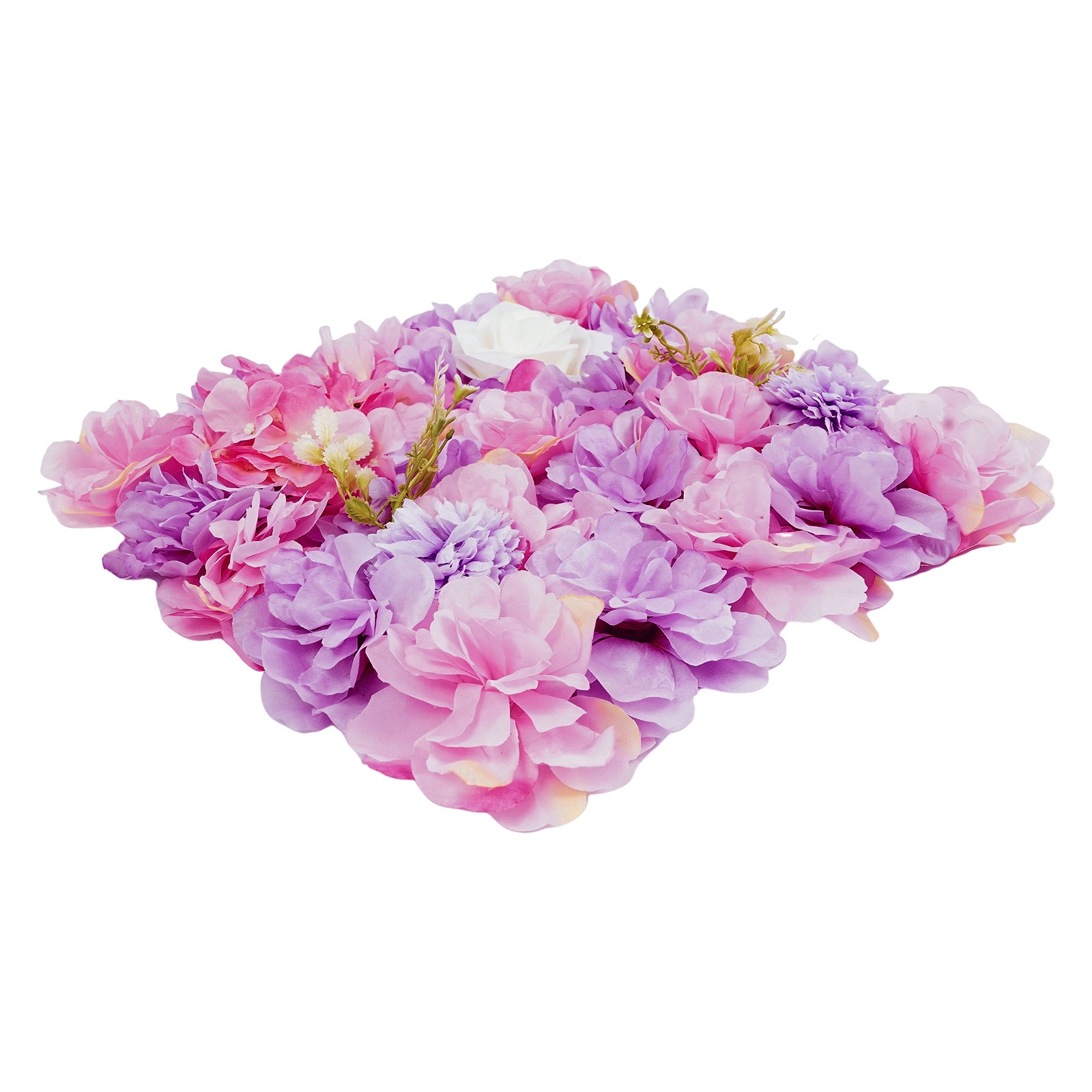 6Pieces 3D Flower Wall Panels Artificial Floral Backdrop Decor Faux Flower Panel
