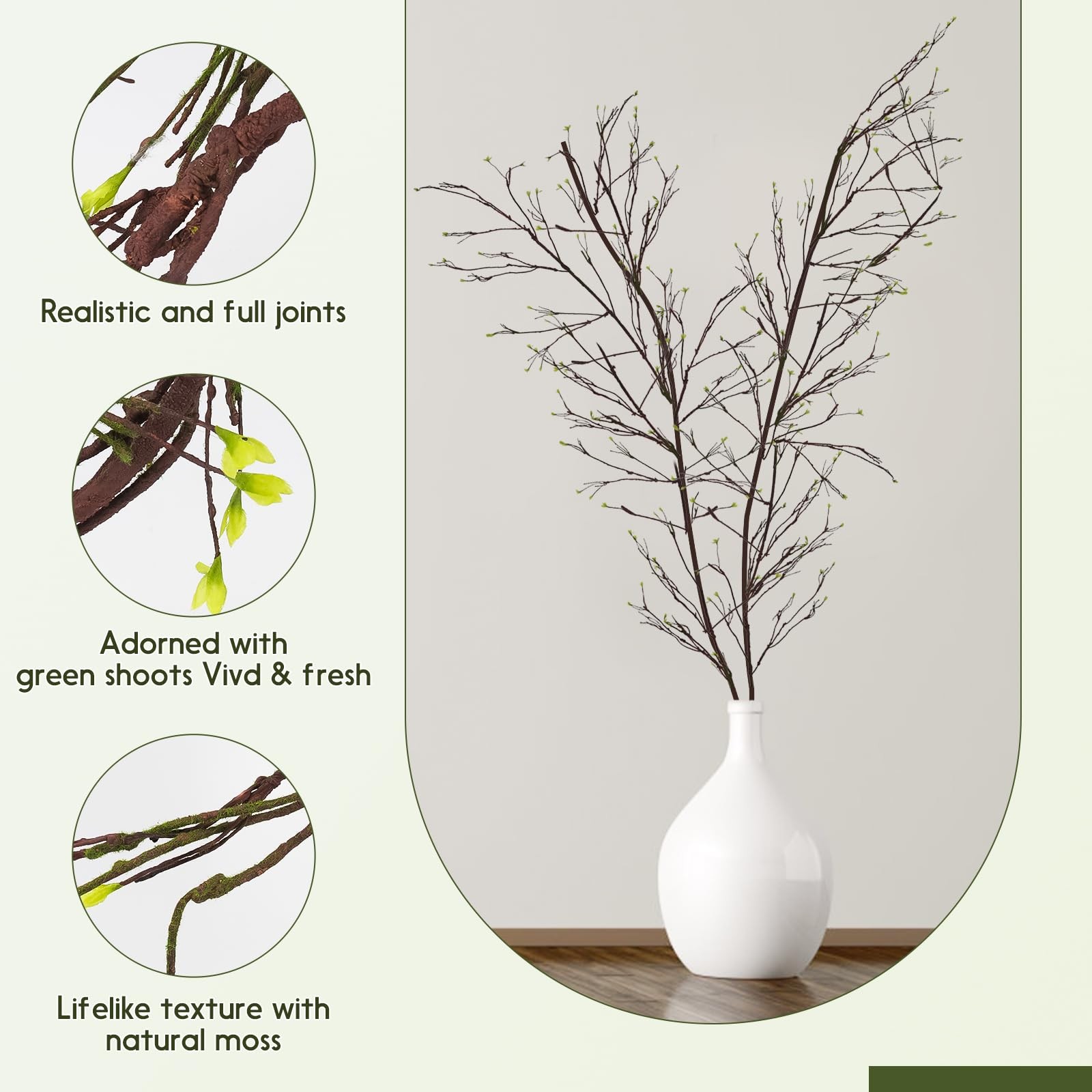 118 Inches Artificial Fake Tree Branches, Malleable Artificial Tree Branches …