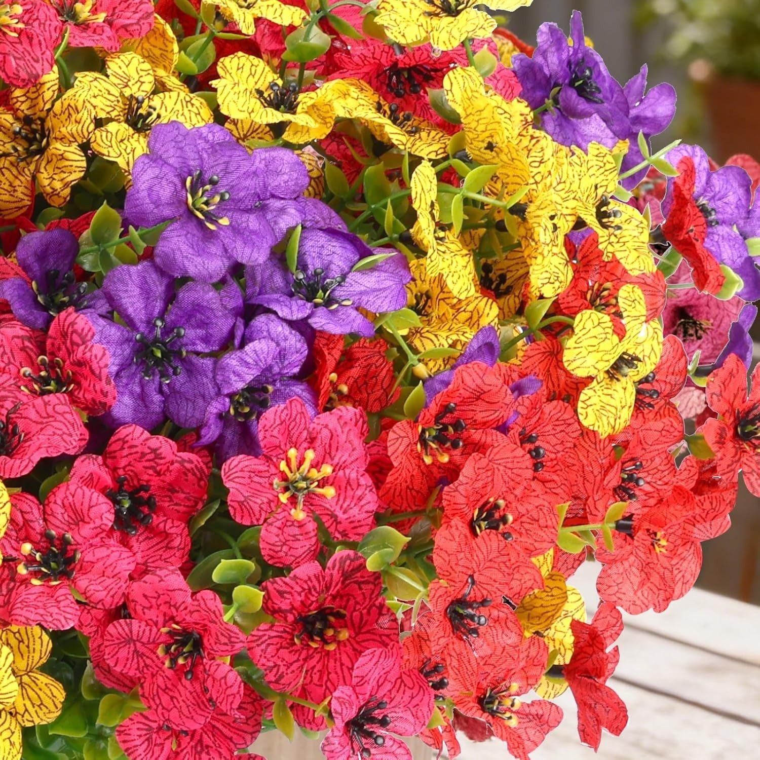 Charming 24 Bundle Faux Flower Arrangement – Perfect for All Season Home Decor