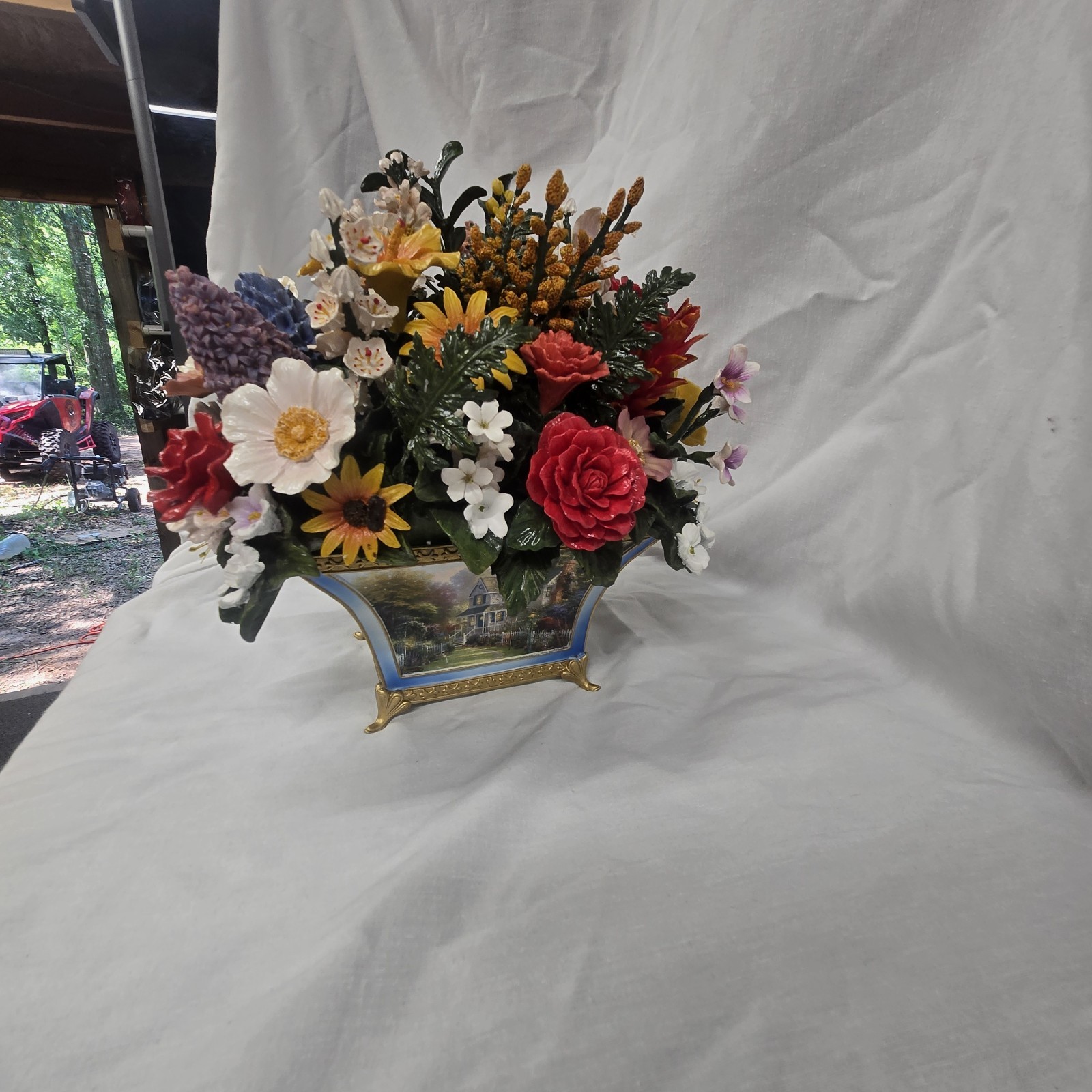 Thomas Kinkade All American Bouquet 50 States Flower Bradford Exchange Porcelain