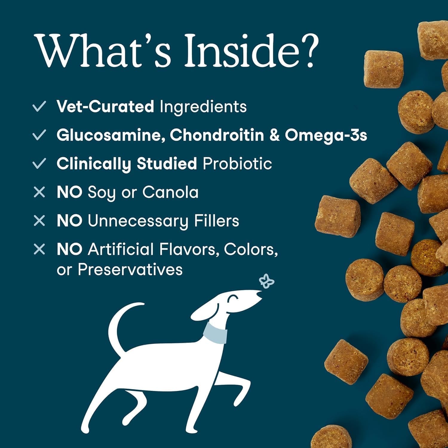 Dog Multivitamin Chews with Glucosamine and 90 Chews, Brown