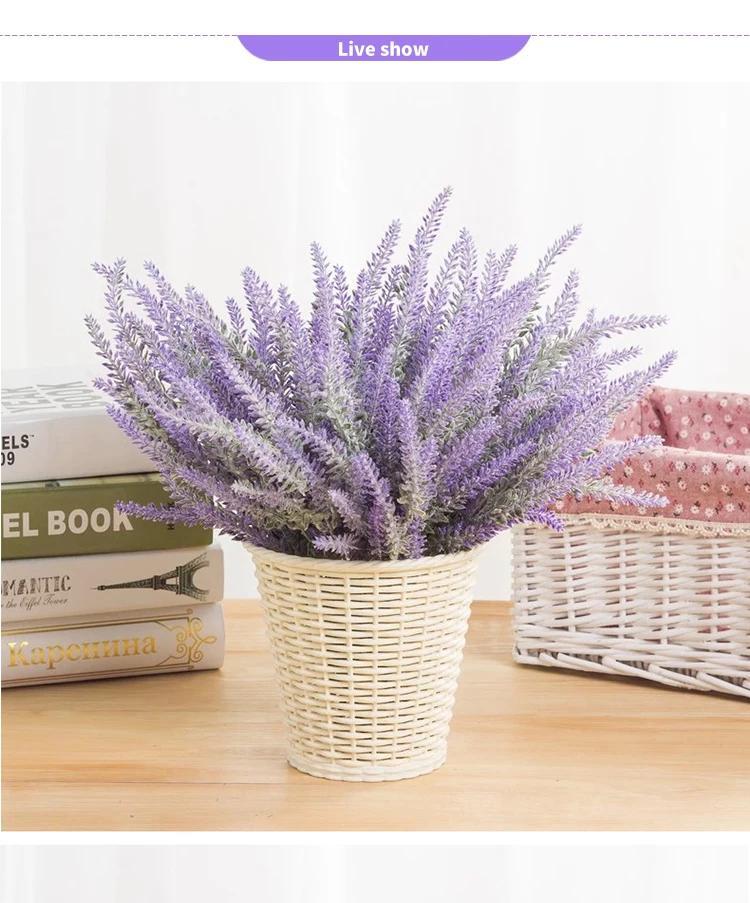 a Bunch of Provence Lavender Plastic Artificial Flowers False Plants Wedding Hom