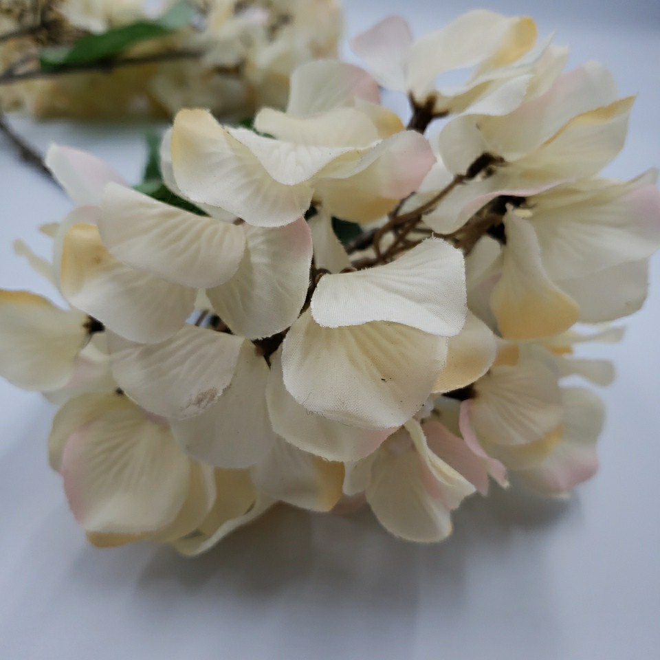 Large Faux Hydrangea Long Stem 27″ Artificial Flowers Realistic Floral Pick 6 PC