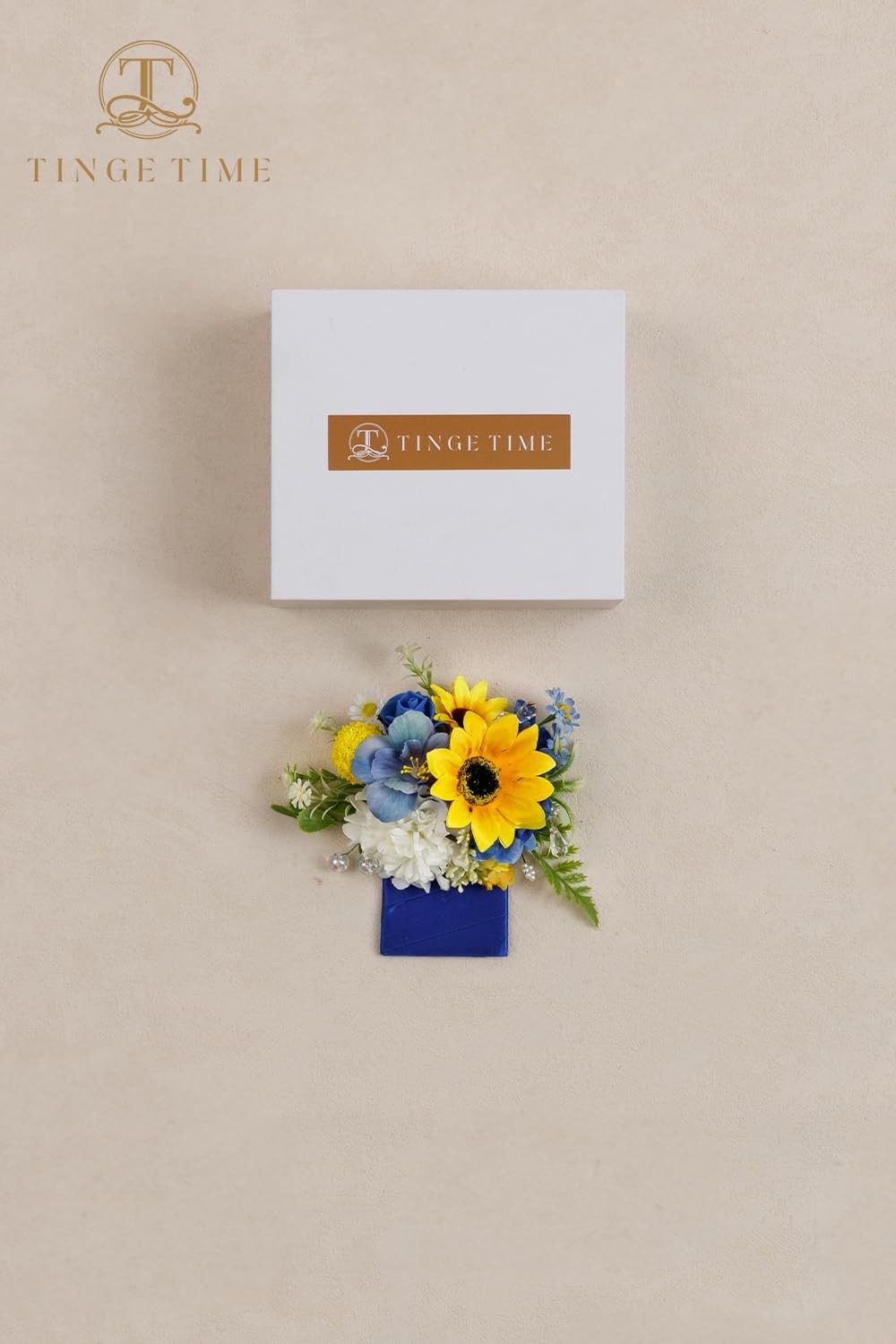 Wedding Prom Homecoming Graduation Sunflower Boutonniere Suit Decor