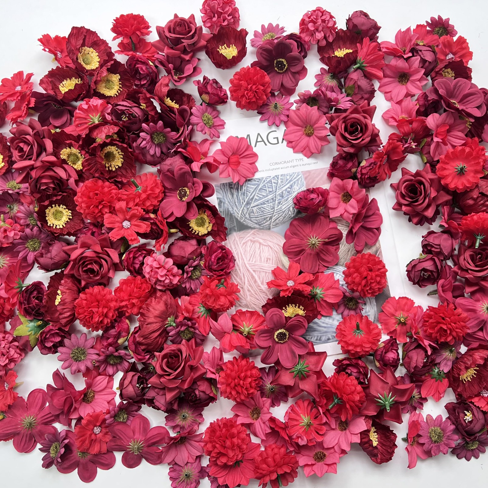 Artificial Red Flowers Bulk Silk Roses Fake Flowers Heads for Crafts – DIY Ho…