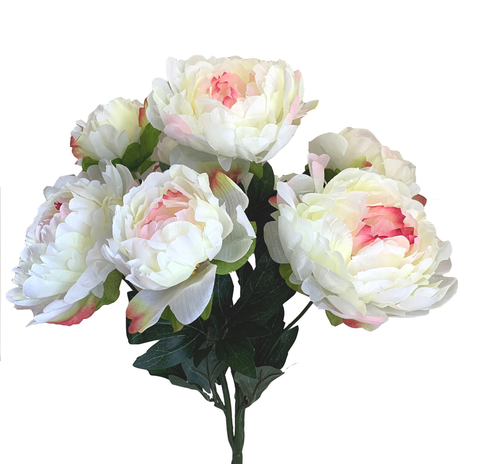 8 Heads Artificial Peony Bush for Wedding, Party Home Decor.(Vase not included)