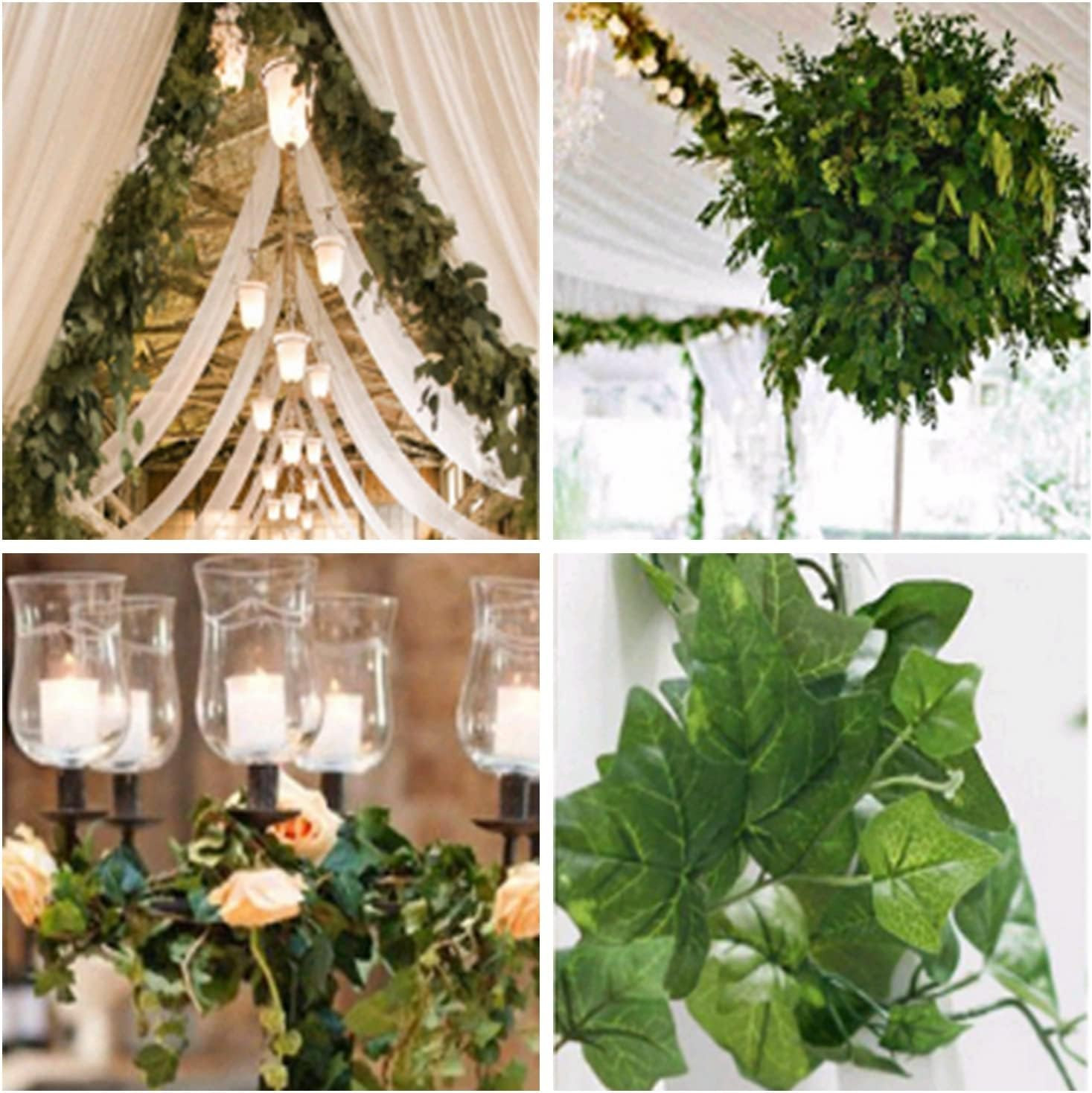 24 Pack / 82 inch (Total 164 Feet) Artificial Ivy Garland Fake Leaf Plants Vine