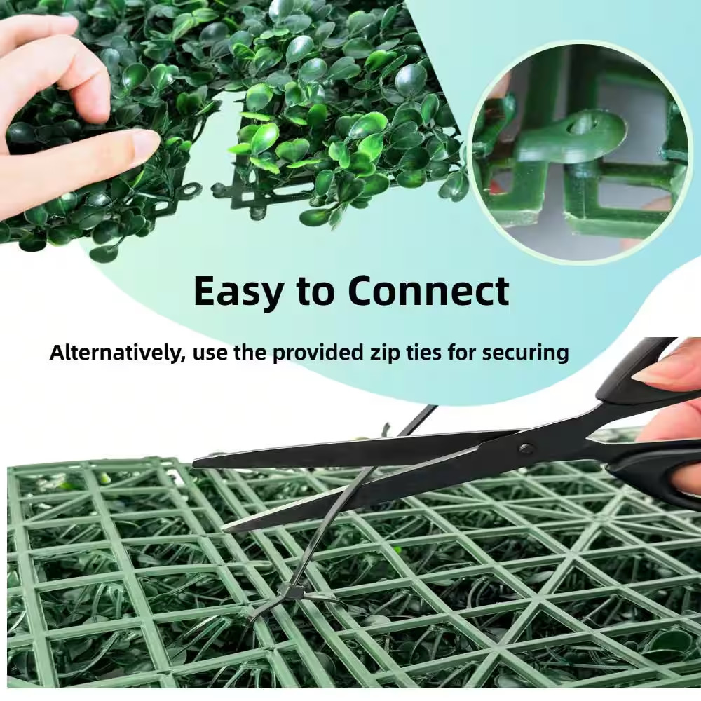 12- Piece 20 In. H X 20 In. W Artificial Boxwood Hedge Uv-Proof Grass Greenery B