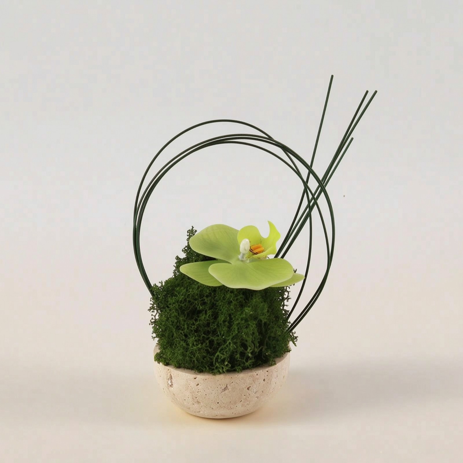 Artificial Orchid in Planter Maintenanceno Upkeep Orchid with Ceramic Pot