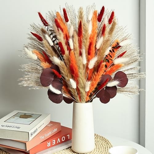 Dried Pampas Grass Bouquet Boho Rustic Wedding and Home Table Maple Harvest