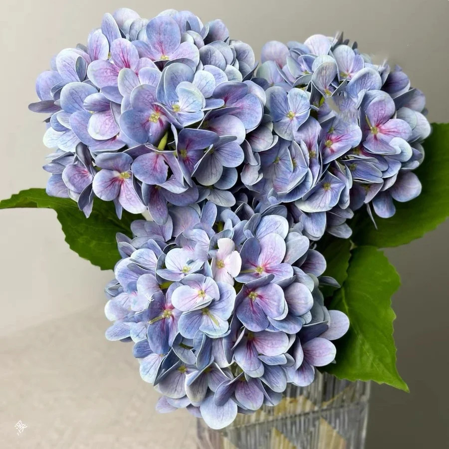New Hydrangea Artificial Flower Real Touch Moisturizing Fake Flower Bouquet for
