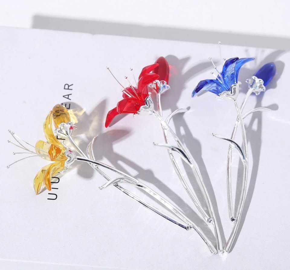 Crystal Flower, Stained Glass Plants, Indoor Decor, Home Décor, Birthday Gifts,