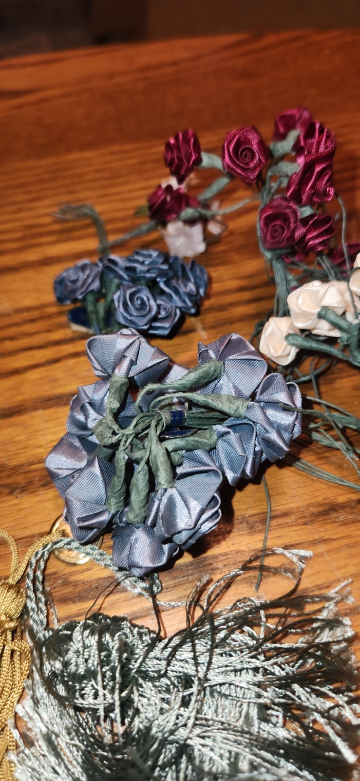 Lot of Nicole Fake Flowers & Tassels Lot Various Colors