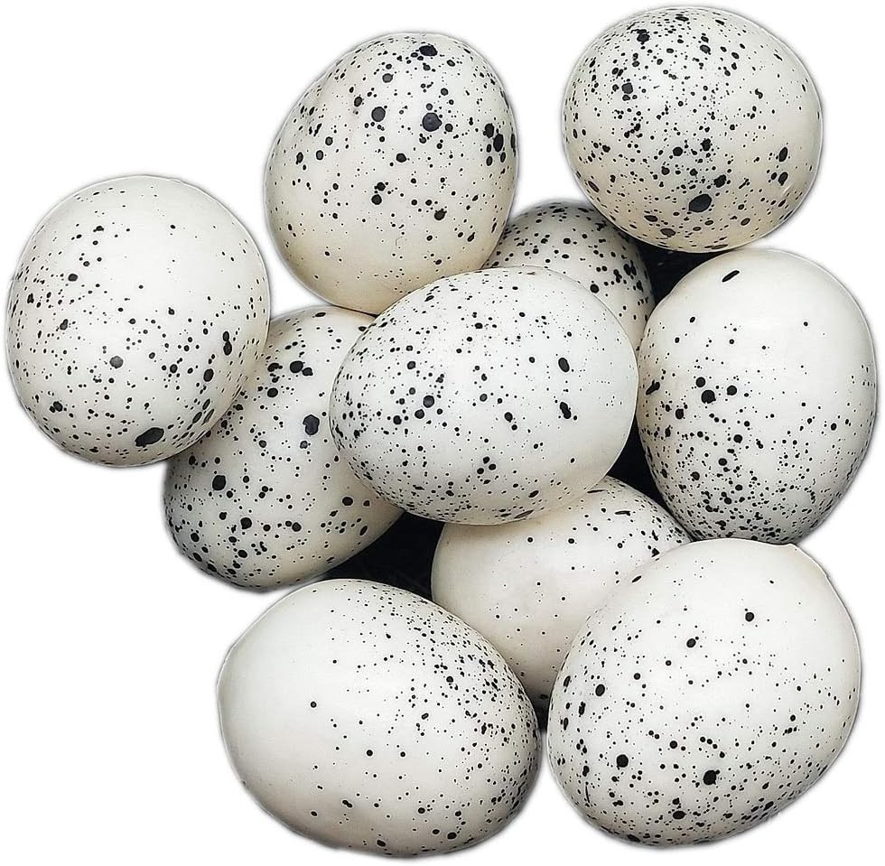 10 Handmade Speckled Foam Eggs – Decorative Props for Parties & Photography