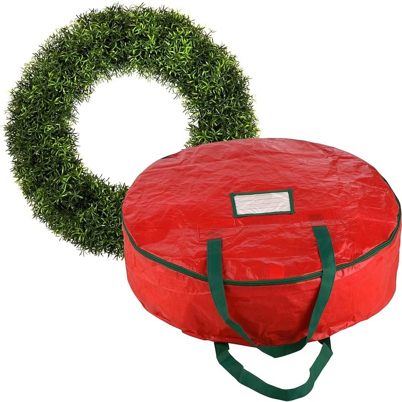 All-Season Wreath & Tote Set UV Resistant Artificial Greenery Home Decor New