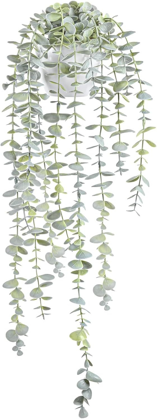 Decorative Hanging Plants for Shelf, Faux Ivy Eucalyptus Vine, Fake Greenery in