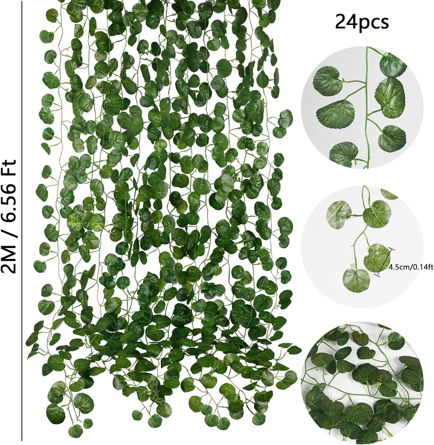 Flexible Artificial Hanging Vines – 36 Pieces for Indoor/Outdoor Decoration