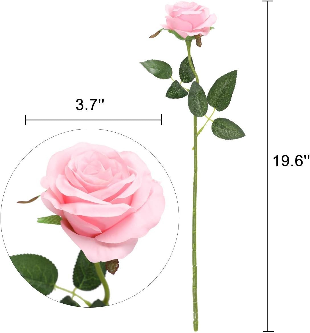 Versatile 10pcs Lifelike Pink Rose Bouquet for Home, Wedding & Party Decorations