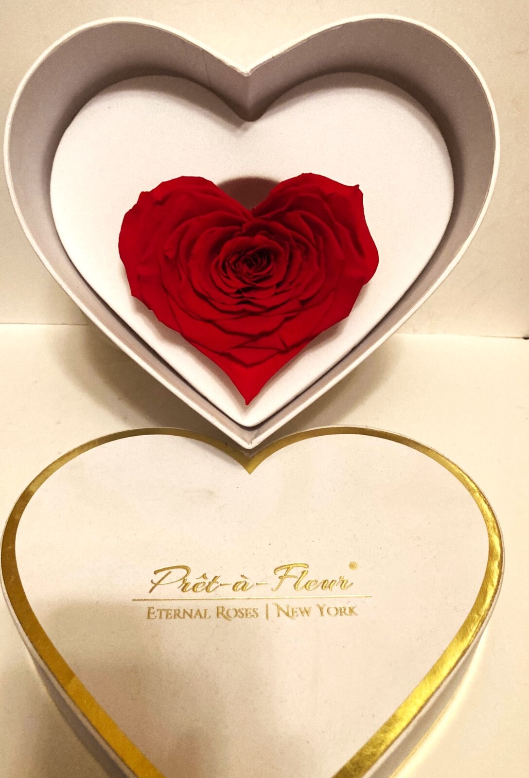 Eternal Roses NY Preserved Red Rose Valentine Scented Flower Box 4″ W