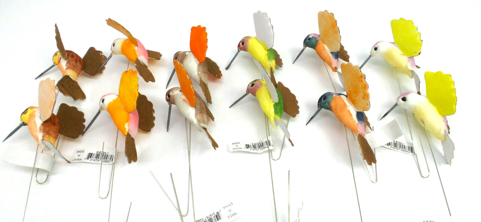 Lot of 15 Hummingbird Decorative Plant Sticks Flowerpot Bouquet Ornament
