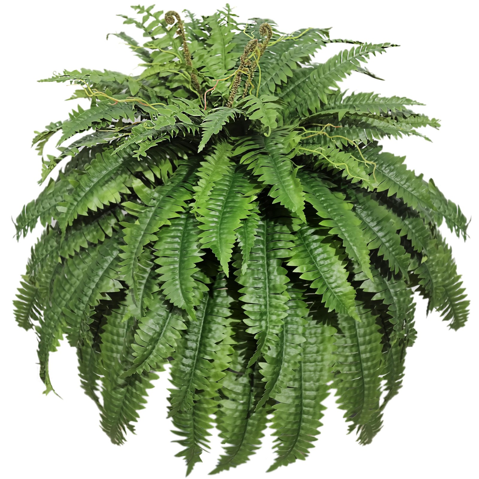 Large Artificial Ferns for Outdoor 98 Branches Fake Fern 48″ Faux Boston Fern…