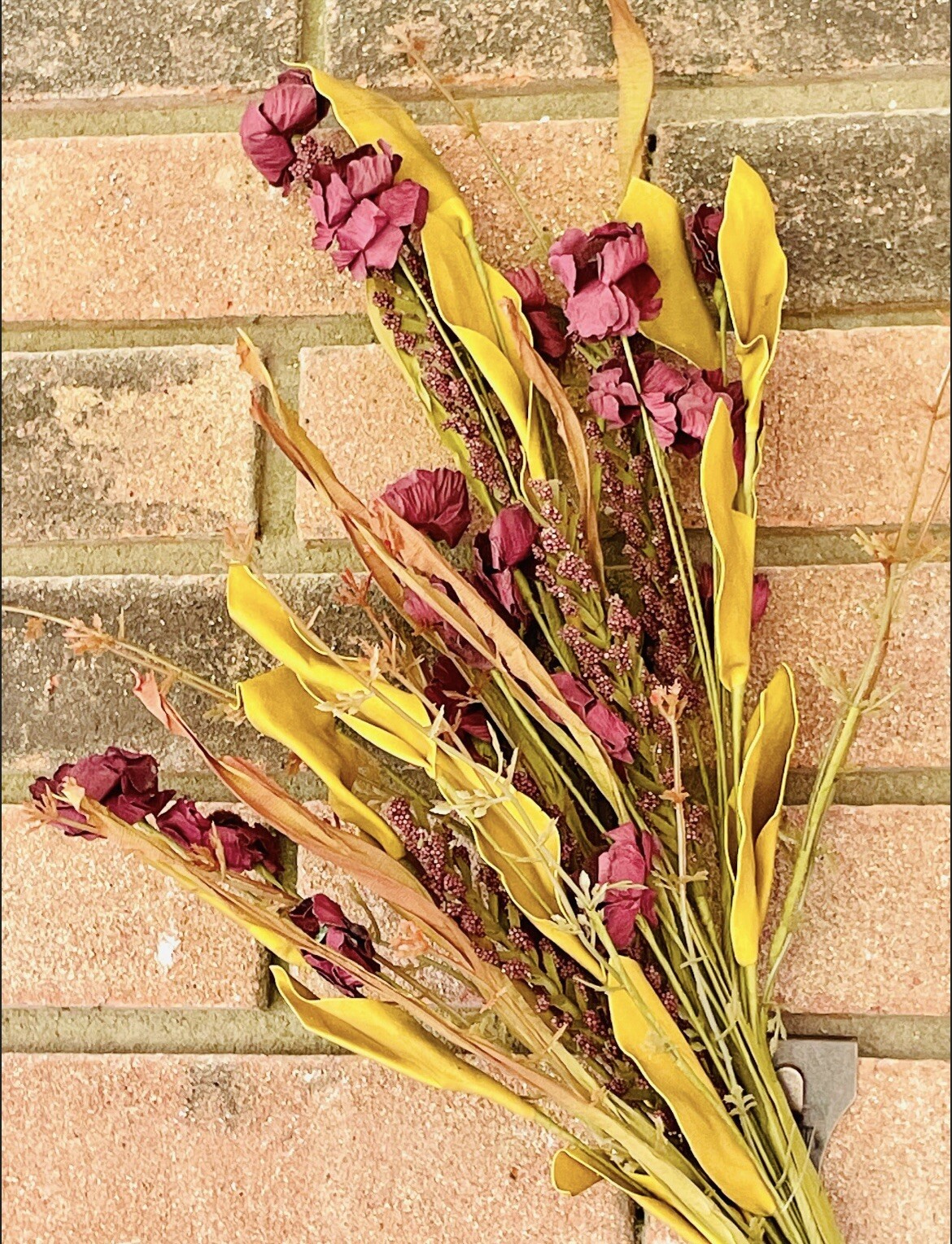 Autumn Plum Wildflower Artificial Spray, Bundle Of 2