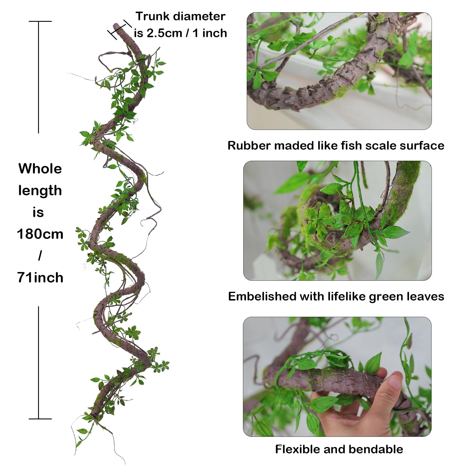 Artificial Tree Vine 71in Bendable Green