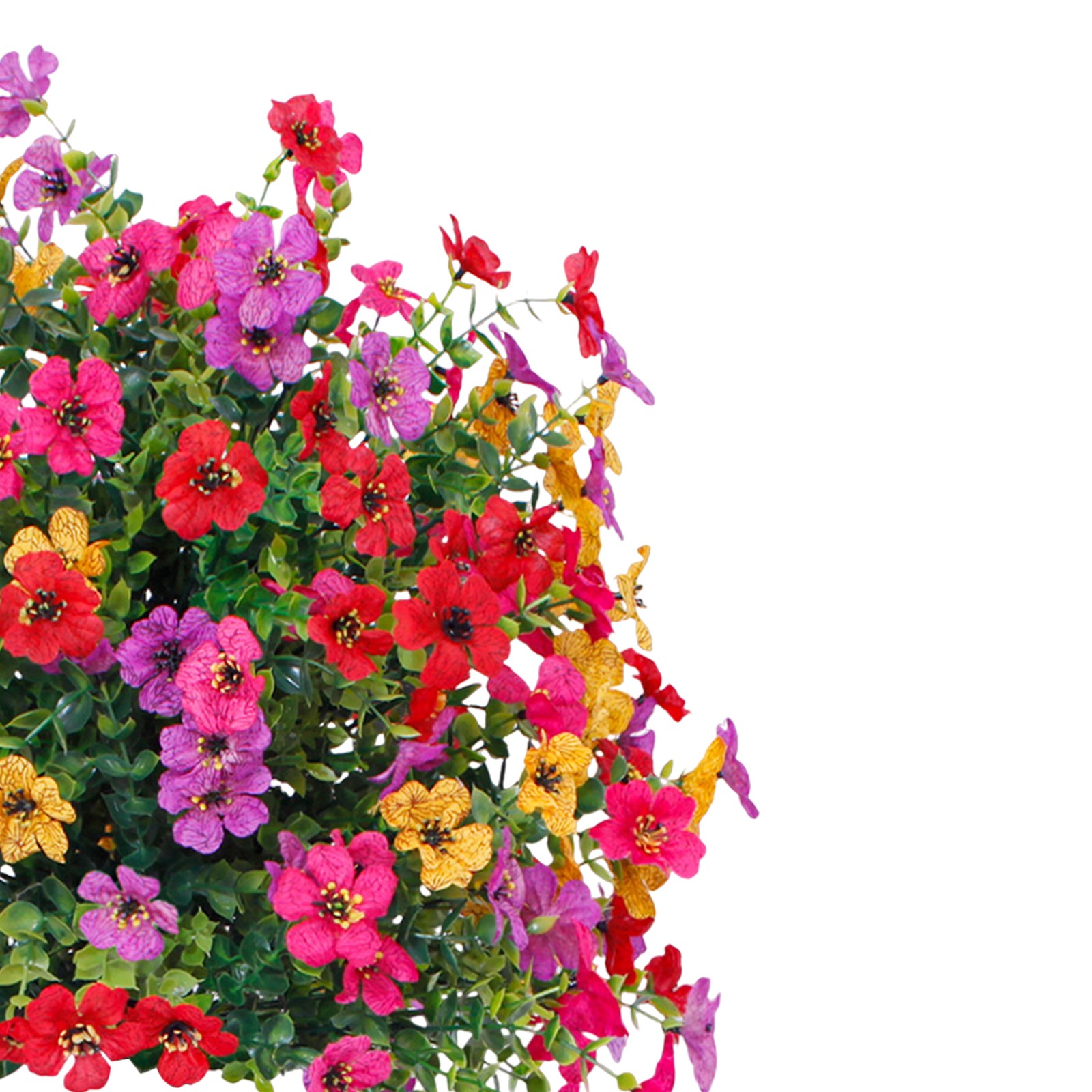 2Pcs Artificial Violet Flower Faux for Indoor Outdoor Garden Porch Patio Wedding