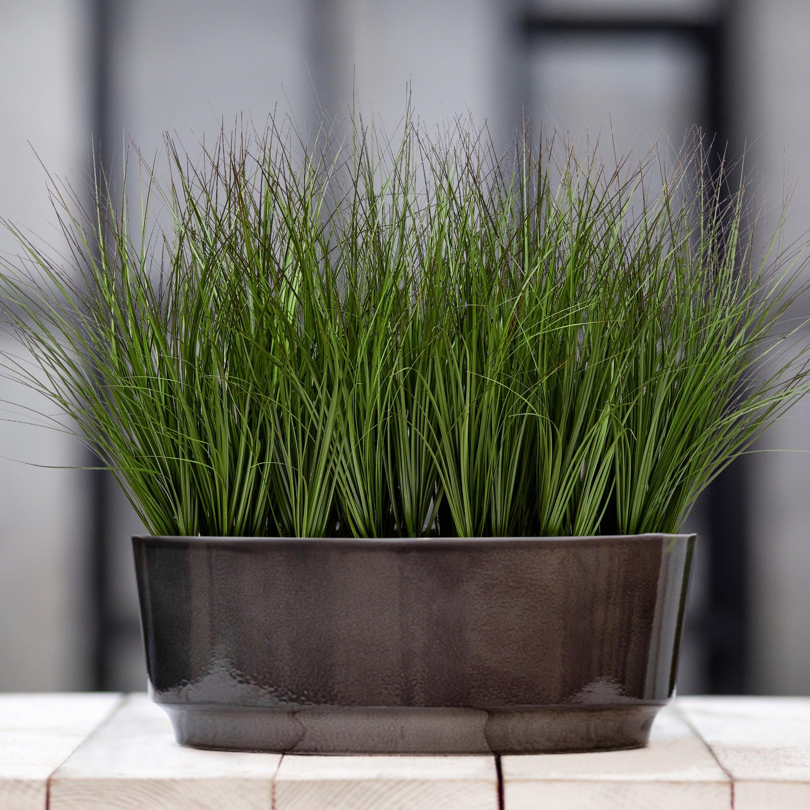 Artificial Wheat Grass, 8 Stems, 17.3″ Fake Plants Faux Grass Greenery for In…
