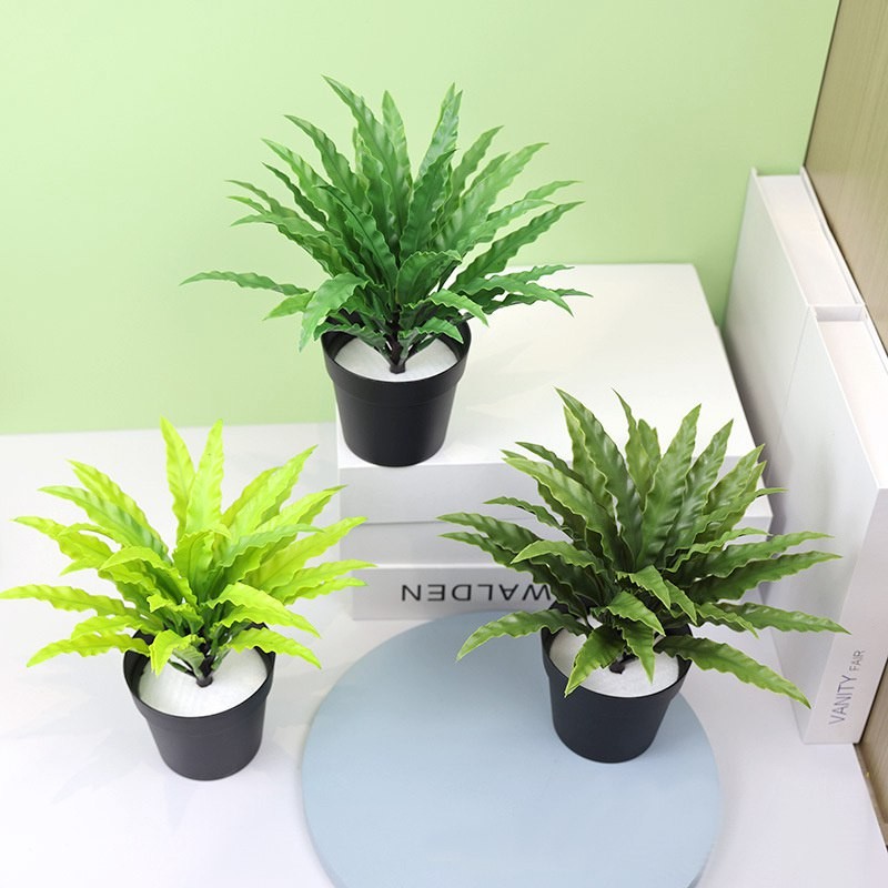 Potted Green Bonsai Plants Home Garden Small Tree Ornament Artificial Grass