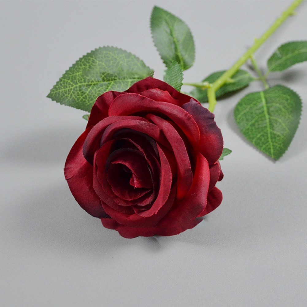 Stylish Single Rose Artificial Flower for Captivating Living Room Ambiance
