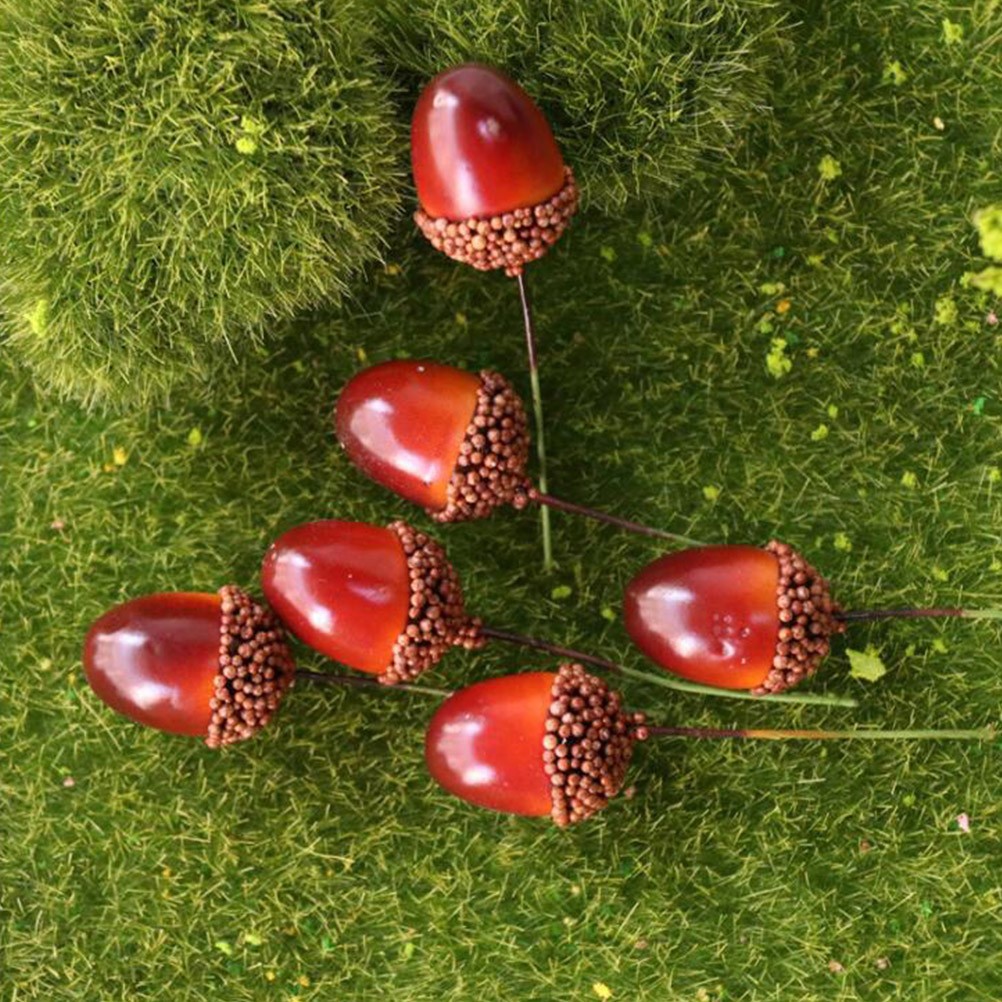 50Pcs Reusable Artificial Decor Acorns Multi Color for Christmas Baby Shower