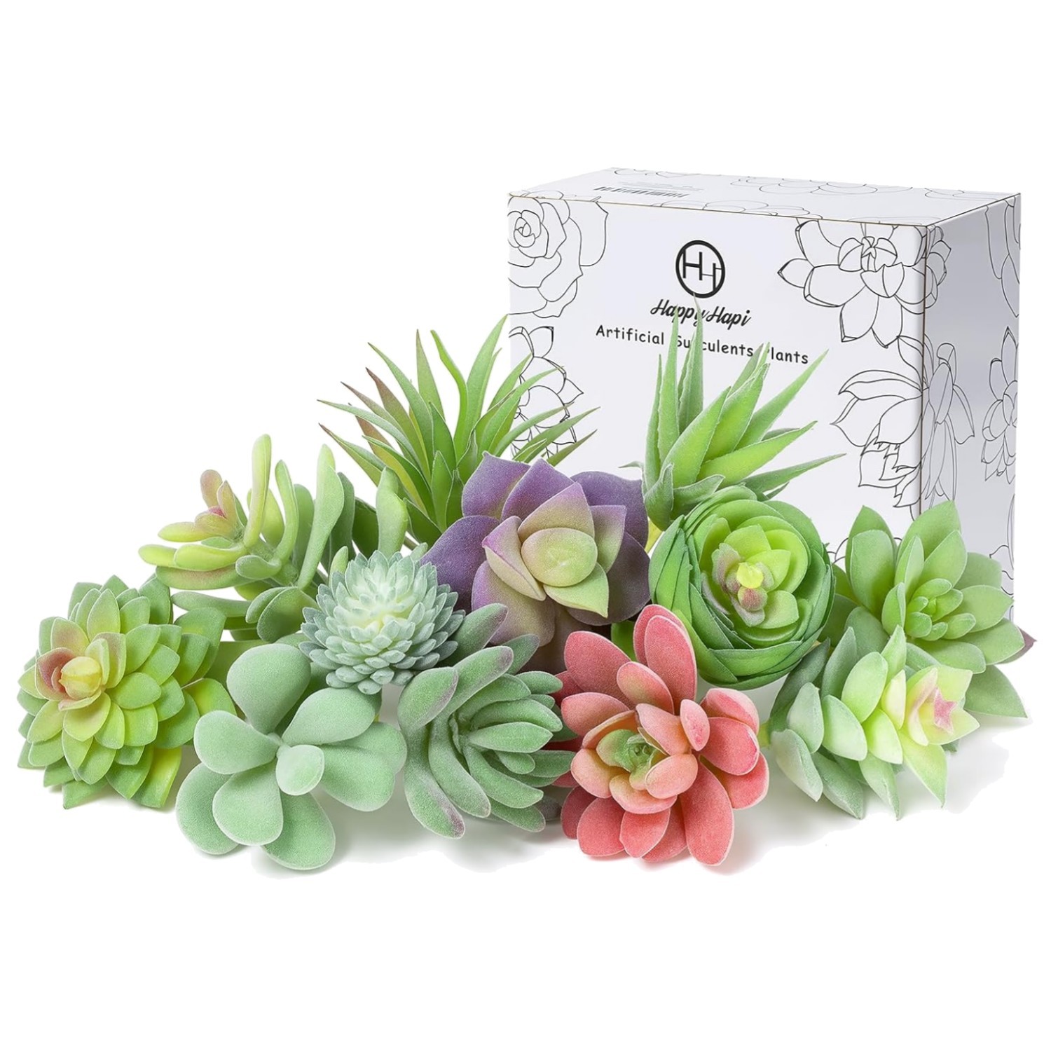12 Pcs Artificial Succulents Mini Fake Plants Unpotted Faux Succulent for Cra…