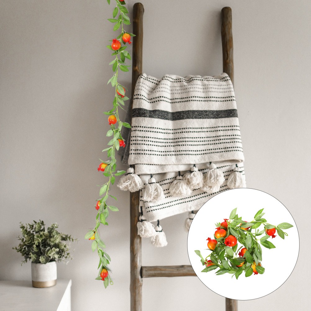 1pc Hanging Rattan Cherry Leaf Vine Artificial Vine Botanical Greenery