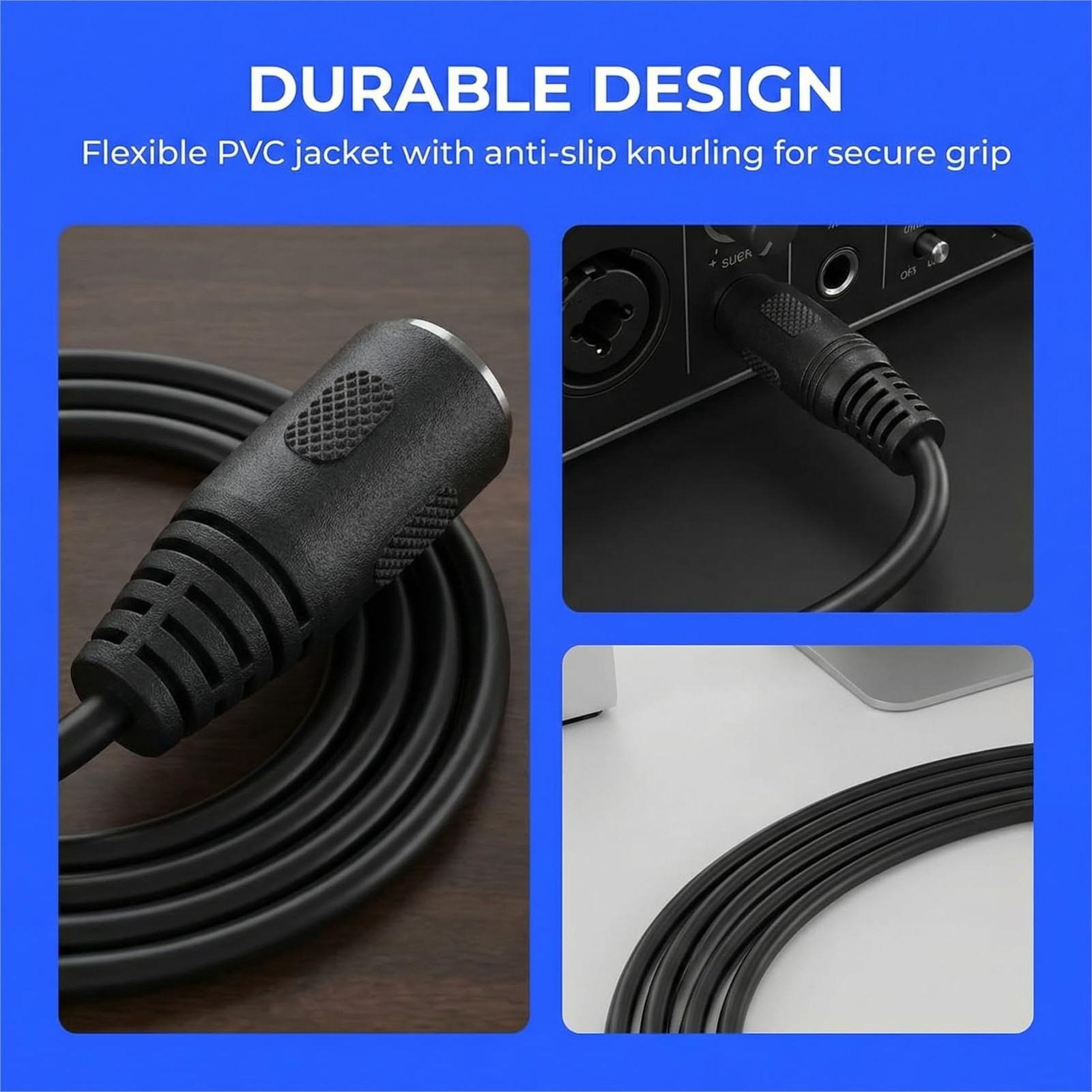 2PCS Type-A 5-Pin MIDI Female to 3.5mm Male TRS Adapter 14 inches