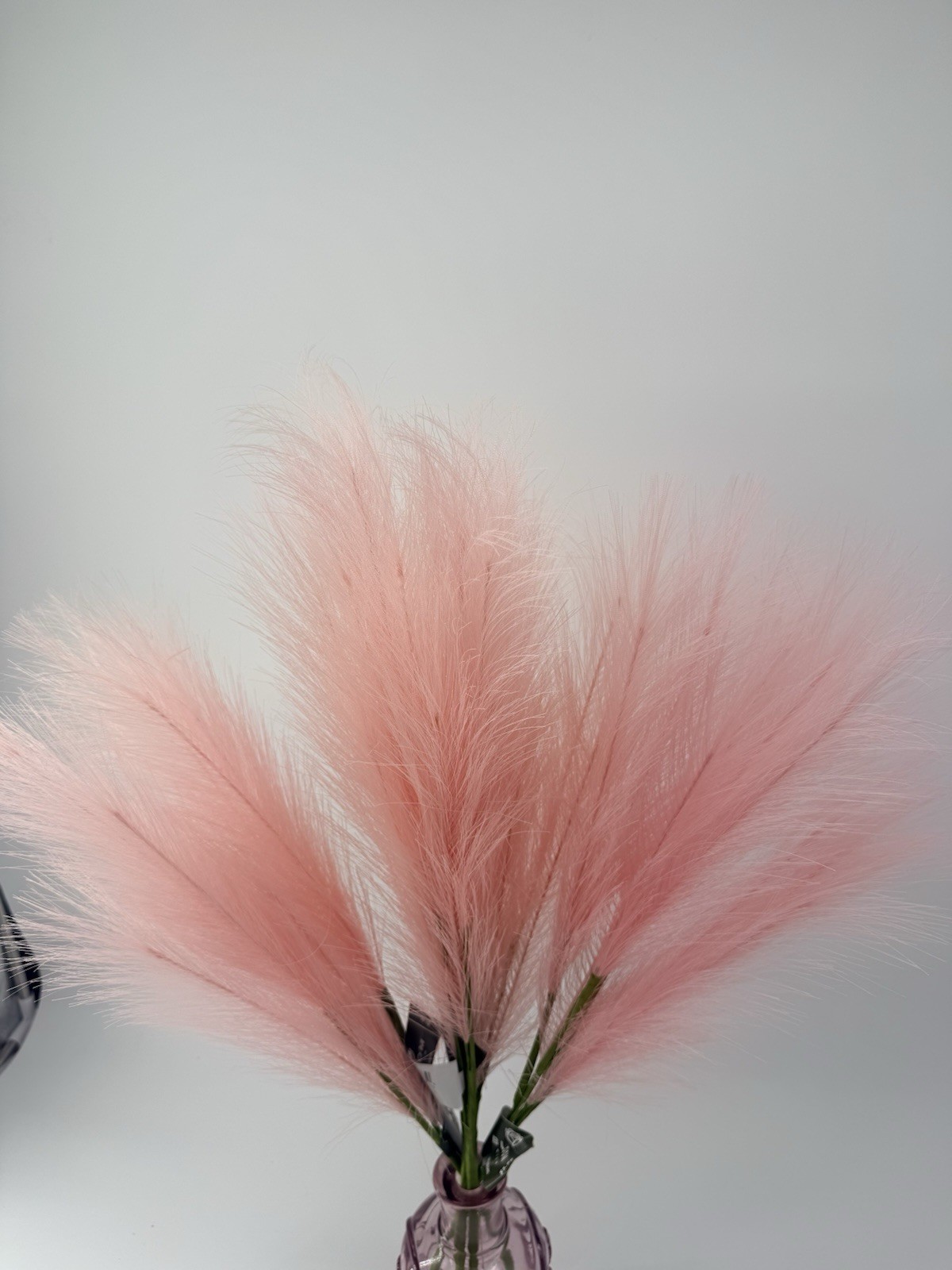 Pink Pampas Grass Decor Tall Faux Pampas Grass Large 3 Stems Pink Color 43”
