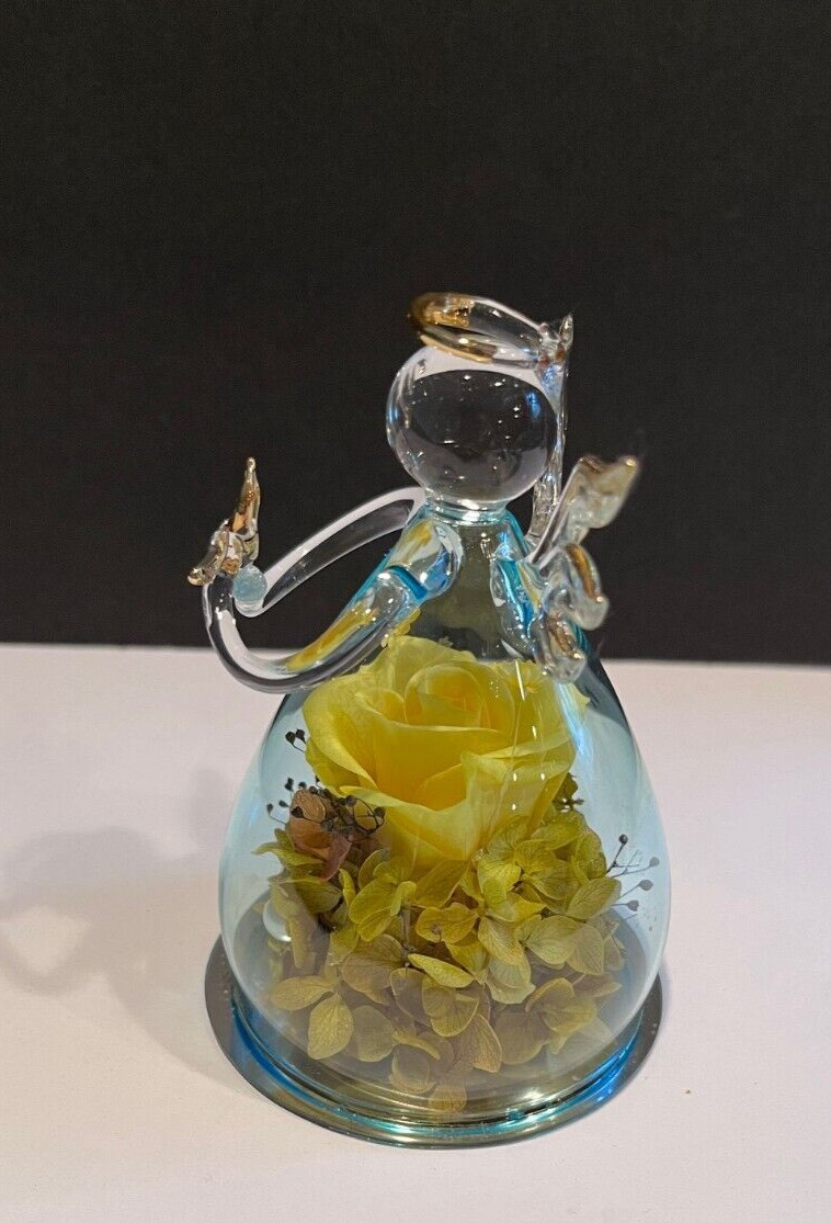 Angel Gift, Preserved Real Rose glass dome