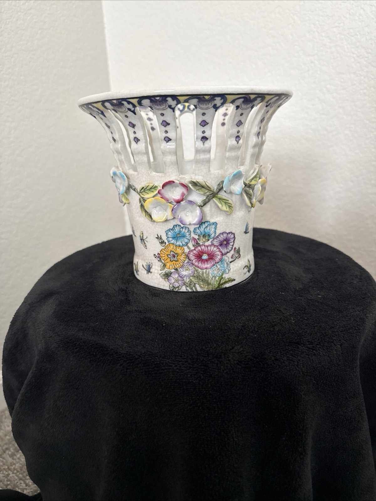 French White Porcelain Cache Pot Planter
