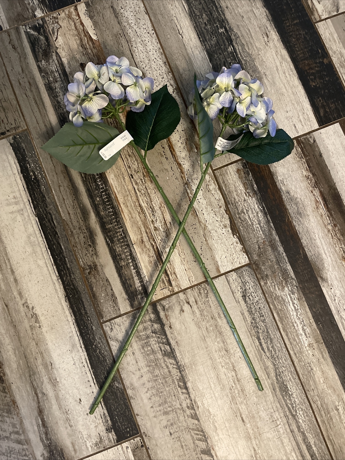 Set of 2 Ashland Light Blue Artificial Hydrangeas 25” Each B1