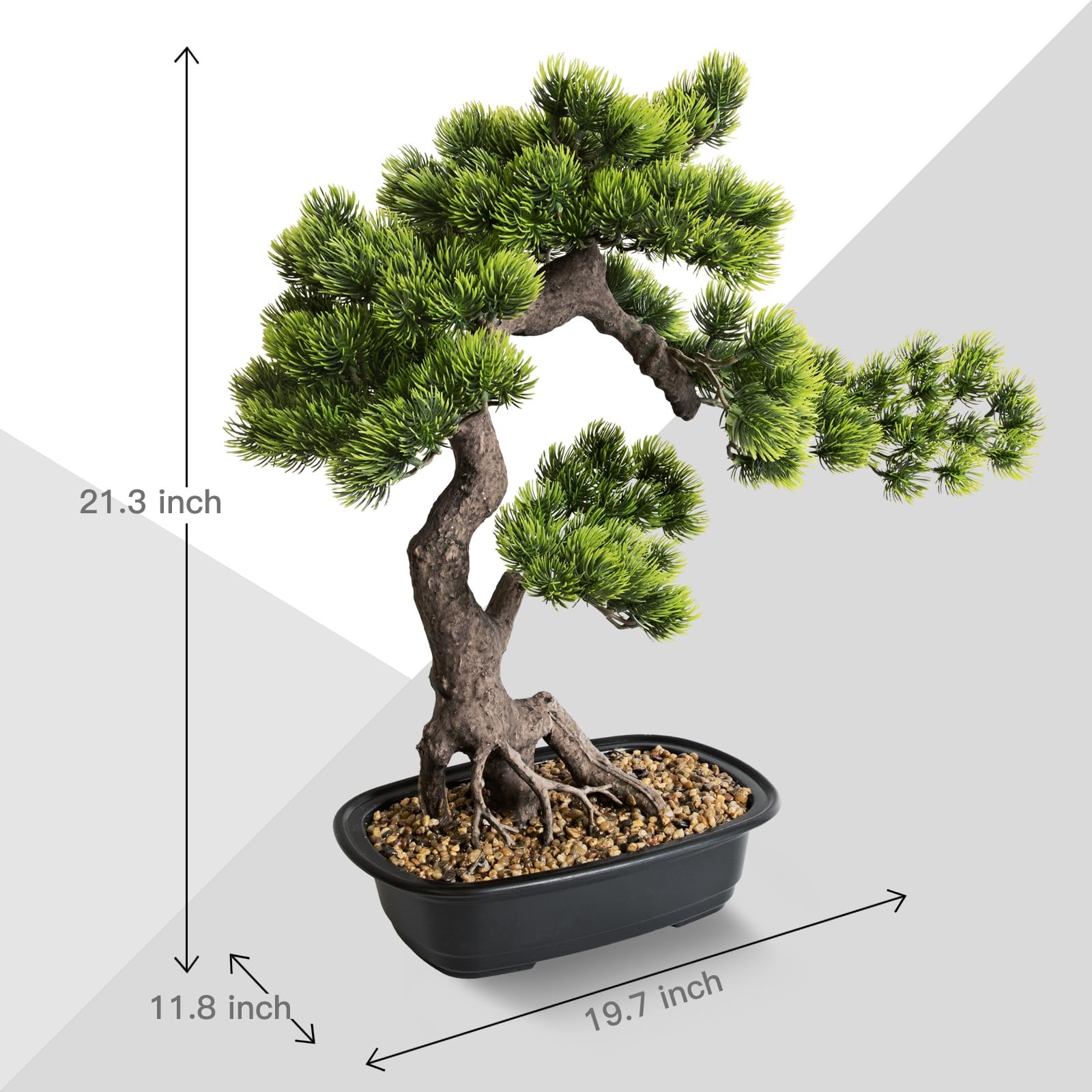 Artificial Bonsai Plant, Large Faux Juniper Plants 20 inch, Faux Potted Pine …