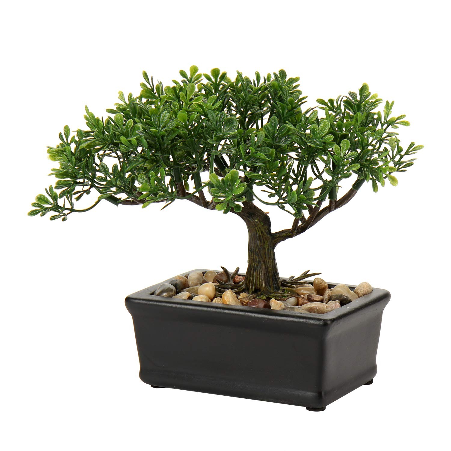 Artificial Bonsai Tree Juniper Faux Plants Indoor Small Fake Plants Decor wit…